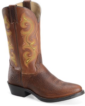 Mustang Rust Double H Boot 12" Work Western